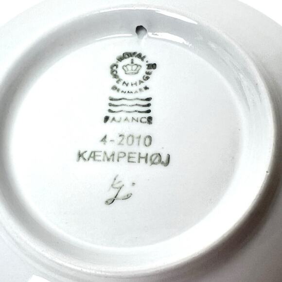 Porcelain Wall Art Royal Copenhagen Mini Plate Kaempehoj Blue Display 3.25 Inch - Picture 3 of 9